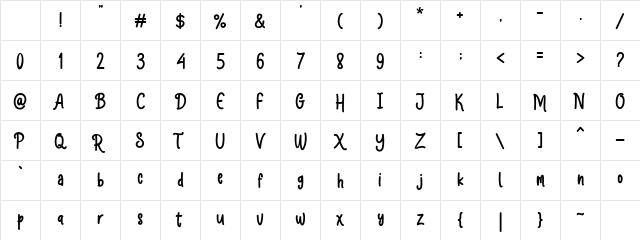 Hello Grizelle sans Regular Character Map Hello Grizelle sans Regular Character Map