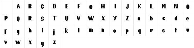 Bagela FREE Regular Character Map Bagela FREE Regular Character Map