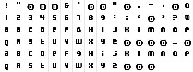 ActualSize Regular Character Map ActualSize Regular Character Map