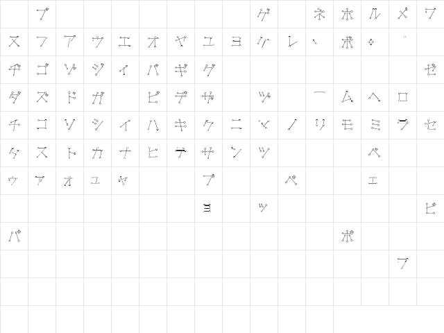 TansanKat Regular Character Map TansanKat Regular Character Map