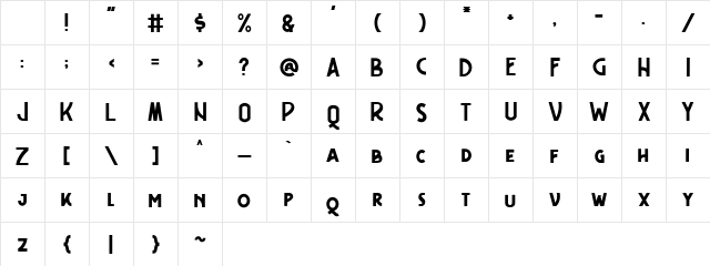 Freudian One Regular Character Map Freudian One Regular Character Map