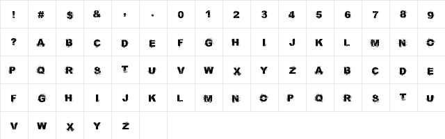 Bang 4 Ya Buck Regular Character Map Bang 4 Ya Buck Regular Character Map