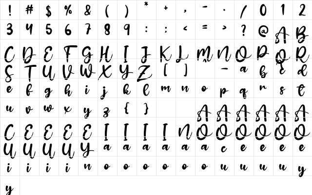 Farmhouse Christmas Regular Character Map Farmhouse Christmas Regular Character Map