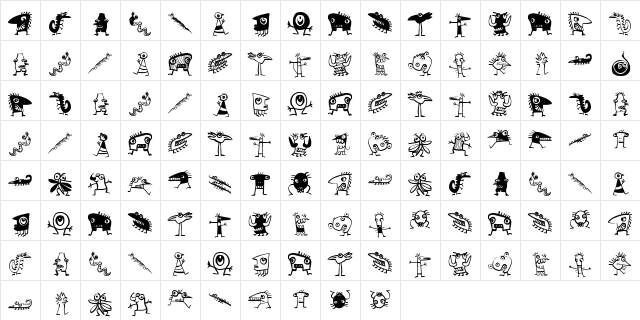 Wacominals Regular Character Map Wacominals Regular Character Map
