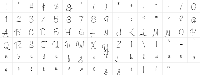 EdPS-Script Regular Character Map EdPS-Script Regular Character Map