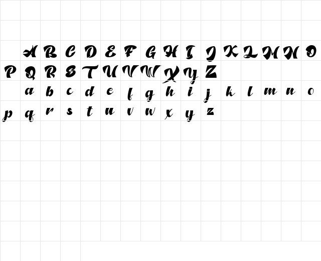 North Blue Regular Character Map