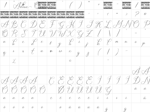 Adora Queen Personal Use Regular Character Map