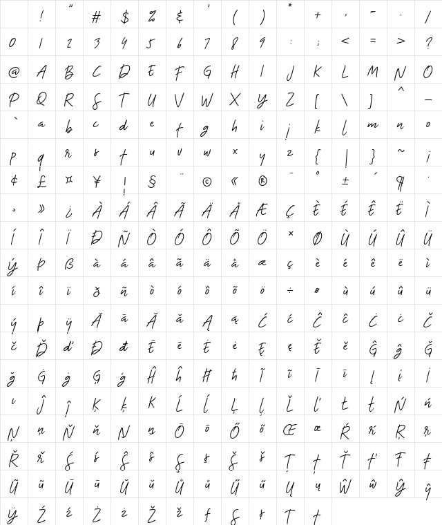 The Bouquet List Regular Character Map The Bouquet List Regular Character Map