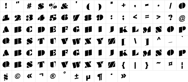 a_BraggaTitulSpUp Regular Character Map a_BraggaTitulSpUp Regular Character Map