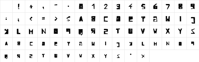 Ugloosy Bold Character Map Ugloosy Bold Character Map