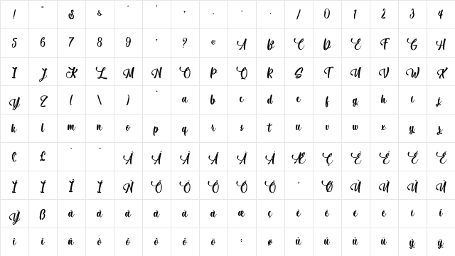 December Pastel - Personal Use Regular Character Map December Pastel - Personal Use Regular Character Map
