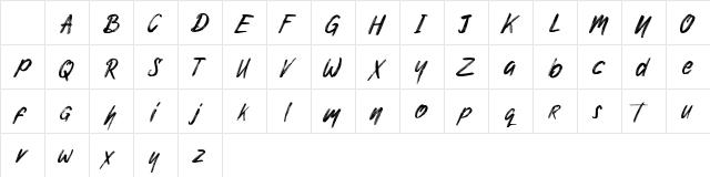 Nuttyclash demo Regular Character Map Nuttyclash demo Regular Character Map