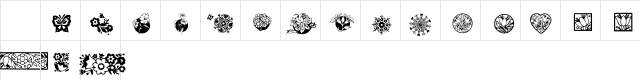 101! Floral Designs 4 Regular Character Map