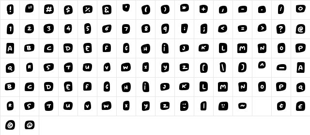 Marshmallows Regular Character Map Marshmallows Regular Character Map