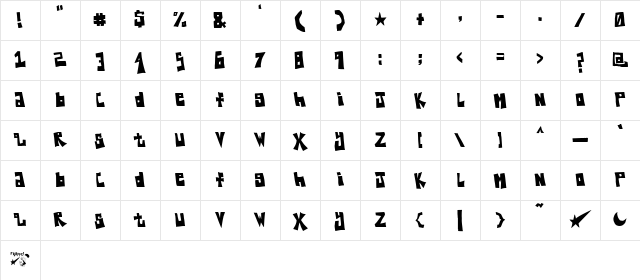 King Of The Dragonflies Regular Character Map