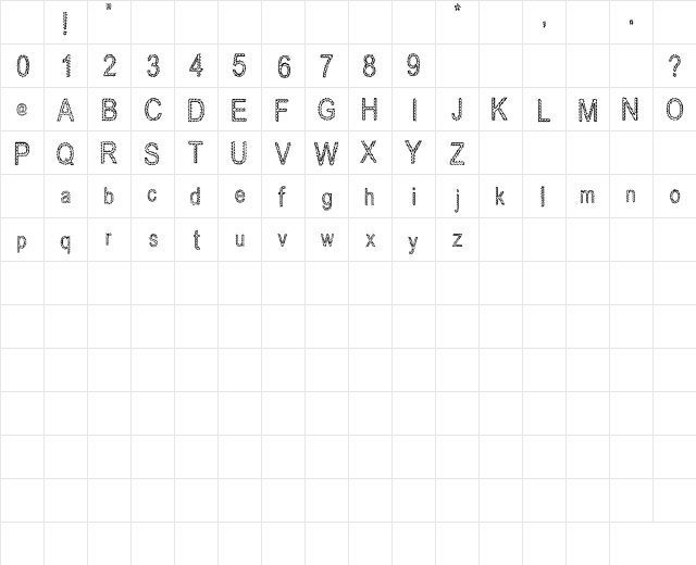 LSCurlyFries Regular Character Map LSCurlyFries Regular Character Map