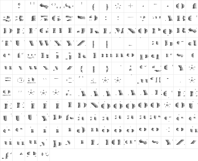 FederalSix Horizontal Character Map FederalSix Horizontal Character Map