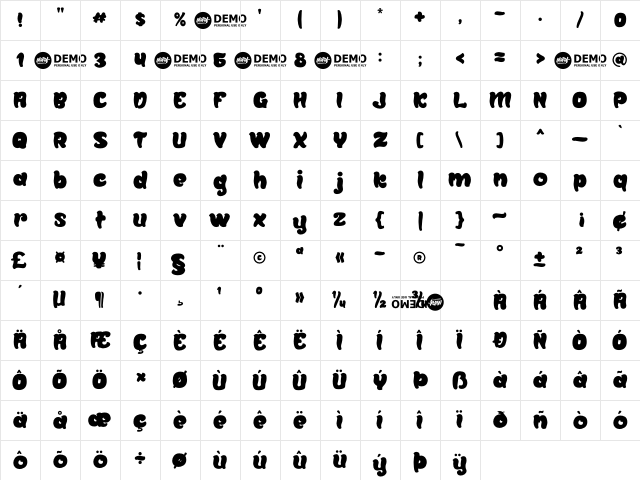 Baby Born Demo Regular Character Map Baby Born Demo Regular Character Map