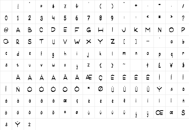 Cold House Regular Character Map Cold House Regular Character Map
