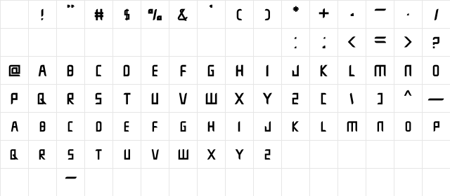 Crushnot Regular Character Map Crushnot Regular Character Map