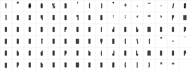 Motte DEMO Regular Character Map Motte DEMO Regular Character Map