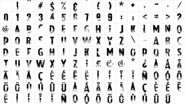 Nowharehouse Regular Character Map Nowharehouse Regular Character Map
