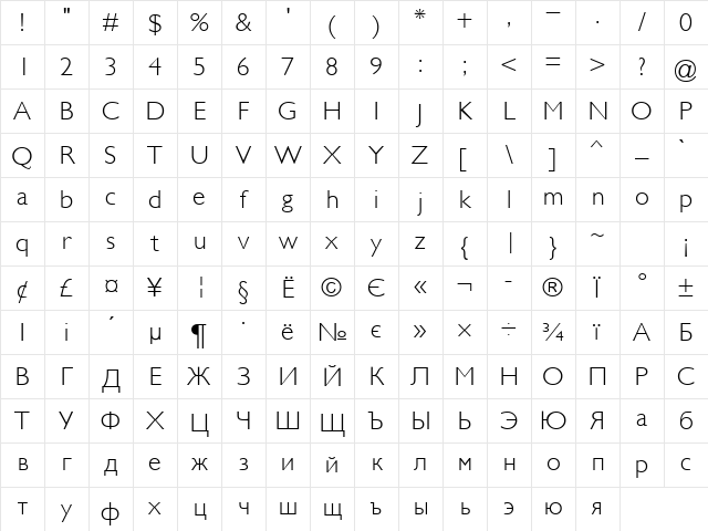 GalsLight Normal Character Map