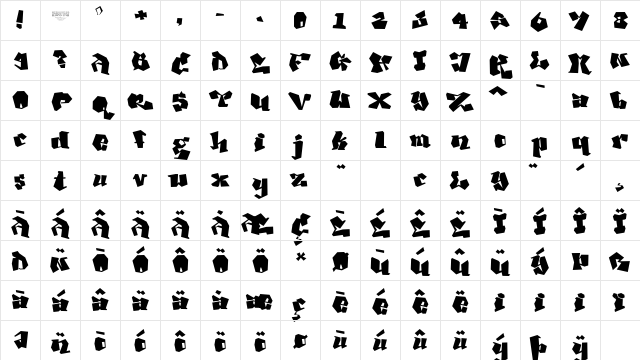 Ghang Plain Character Map