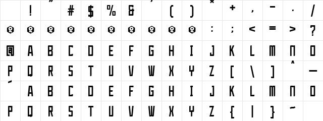 JerrySport Med uler Regular Character Map JerrySport Med uler Regular Character Map