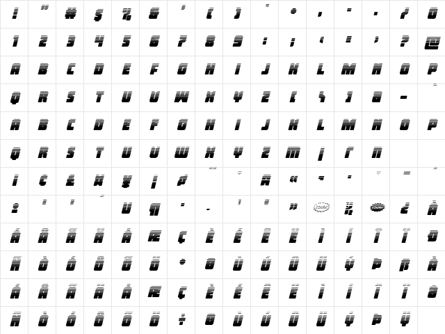 Inspector General Halftone Ita Regular Character Map Inspector General Halftone Ita Regular Character Map