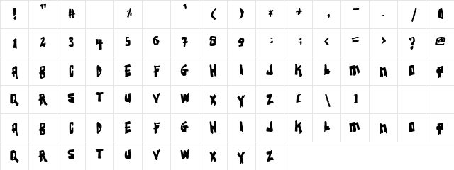 Heavy Tiffany Regular Character Map Heavy Tiffany Regular Character Map