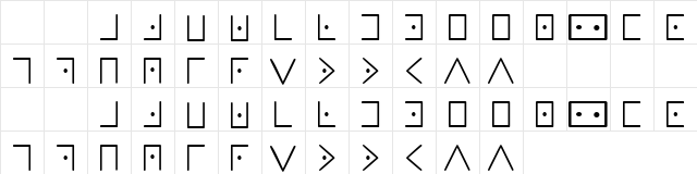 101! Masonic 'Bet Regular Character Map