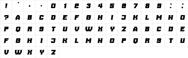 Ana Italic Character Map Ana Italic Character Map