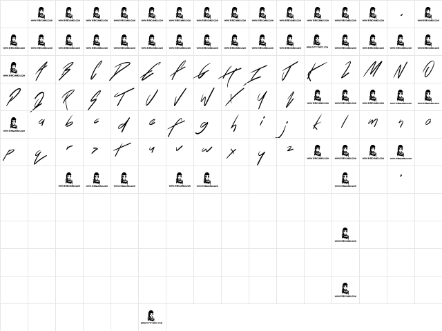 Blinkets Regular Character Map Blinkets Regular Character Map