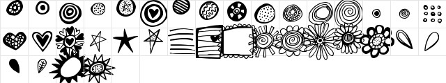 Pea Bethany's Doodles Regular Character Map
