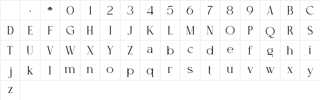 Cellofy ExtLt Regular Character Map Cellofy ExtLt Regular Character Map