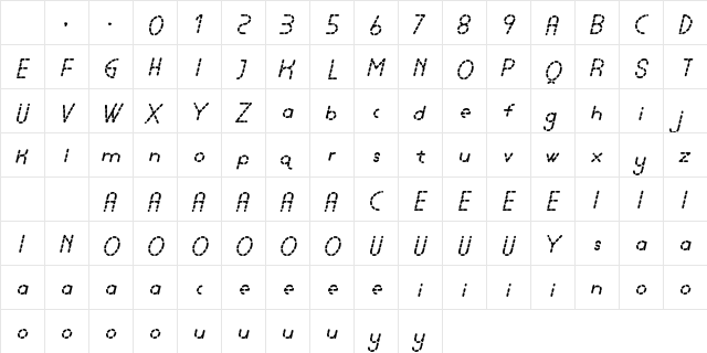 Lamborgini Bold Italic Dash Regular Character Map Lamborgini Bold Italic Dash Regular Character Map