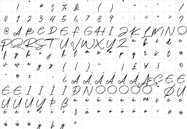 Winlove - Personal Use Regular Character Map Winlove - Personal Use Regular Character Map