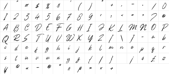 Genesiss Slant_DEMO Italic Character Map Genesiss Slant_DEMO Italic Character Map