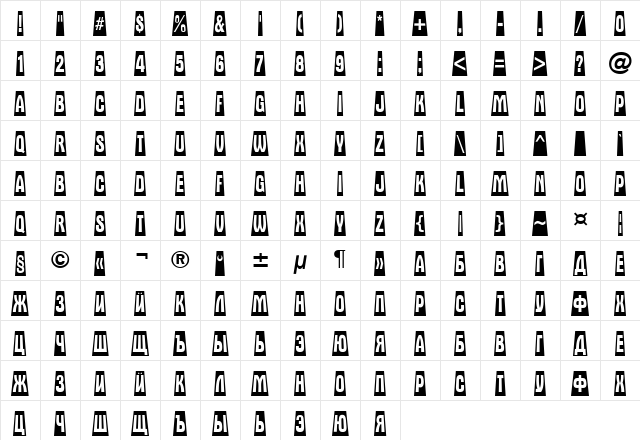 a_AlternaTitulCmDvBk Demi Character Map