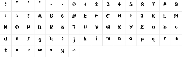 MNEMONIC Regular Character Map MNEMONIC Regular Character Map