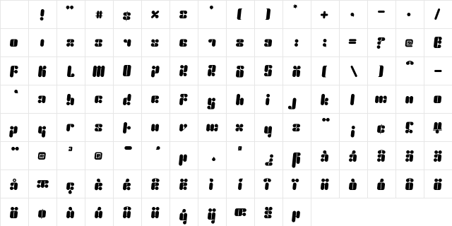 1Proton Regular Character Map 1Proton Regular Character Map