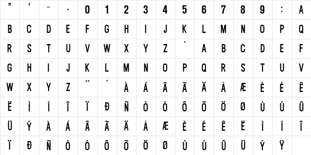 Azmie WC2010 Slovenia Regular Character Map