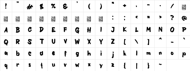 Bare Knuckles DEMO Character Map