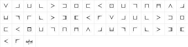 Nugsoth Regular Character Map