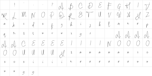 Stay Ontheway Regular Character Map Stay Ontheway Regular Character Map