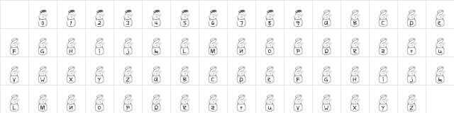 101! No Peas! Regular Character Map