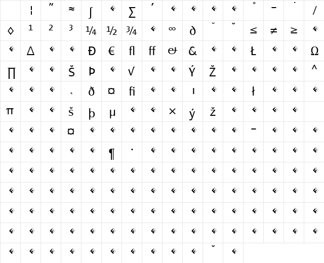 PageSans-LightExpert Regular Character Map