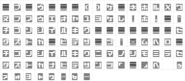 border7Kat Regular Character Map