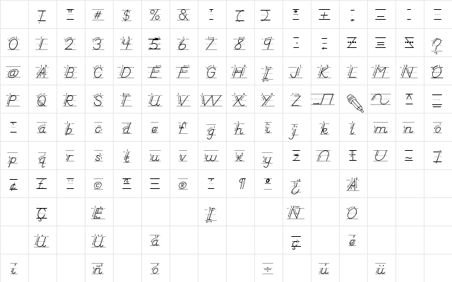 AbcDNManusArrow Regular Character Map AbcDNManusArrow Regular Character Map